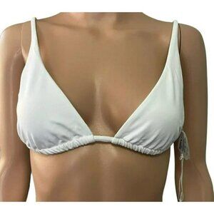 Andie Swim The Tropez Bikini Top White NWT